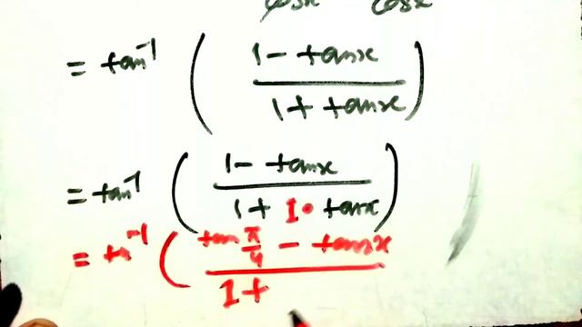 The value of tan inverse cosx-sinx/cosx+sinx | Tan inverse cosx minus sinx upon cos x + sin x смотреть онлайн