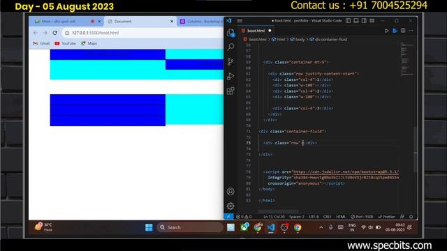 05 August 2023 | Layouts with Bootstrap part - 4 : Align, Justify, Order, and Nesting | SpecBits смотреть онлайн