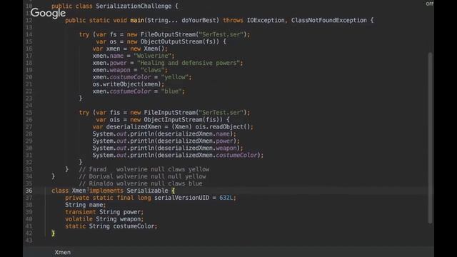 Java Challengers #26 - Serialization, transient, static смотреть онлайн