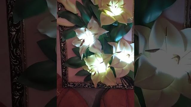 Картина 3D Лилии из изолона смотреть онлайн