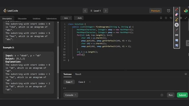 438. Find All Anagrams in a String ?| Leetcode | Level 1 | JAVA смотреть онлайн