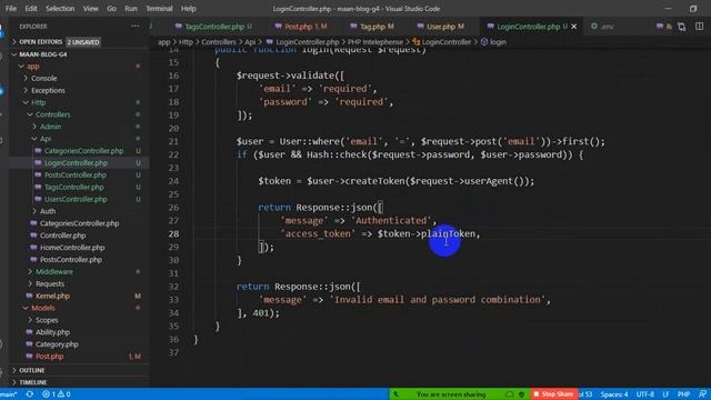 11b API Authentication - Sanctum смотреть онлайн