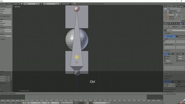 [Blender] Add bone to mesh (Armature) смотреть онлайн