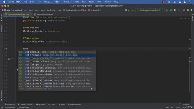 44 Spring Boot Unit Testing Read application properties and Inject Spring Beans смотреть онлайн