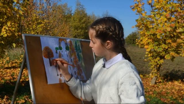 Домовёнок, девочка и краски. смотреть онлайн