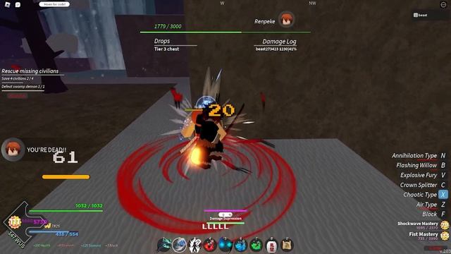 3000+  DAMAGE  SHOCKWAVE BDA COMBO [Project Slayers]