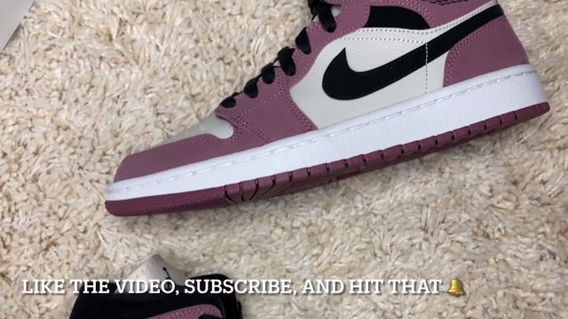 Jordan 1 Mid Light Mulberry Review and On Feet! QUALITY ON POINT! смотреть онлайн