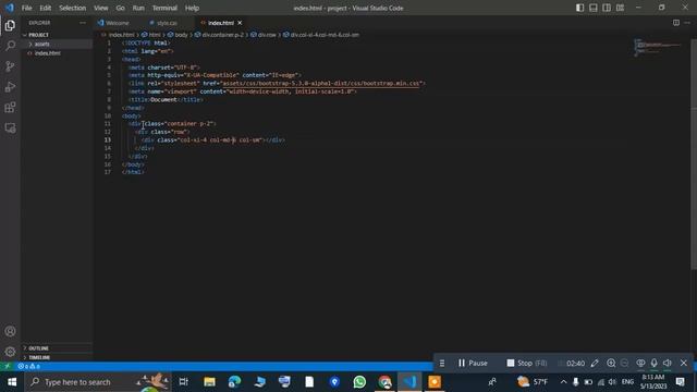 bootstrap 5, row and column responsive смотреть онлайн