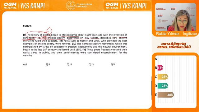 2022 İngilizce (YDT) YKS Kampı Soru Çözüm-12 (Irrelevant Sentence) смотреть онлайн