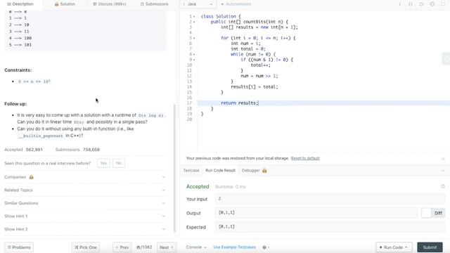 Day 13 | Counting Bits | Blind 75 Challenge смотреть онлайн