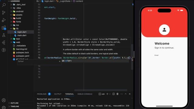 Flutter Login Page UI Tutorial for Beginner смотреть онлайн
