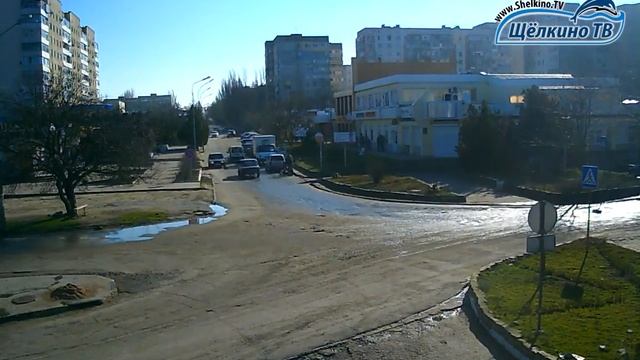 Перекрёсток в Щёлкино, 04.02.2015 - time-lapse с камеры 2 смотреть онлайн