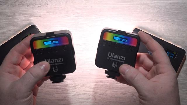 RGB светильник ULANZI VL49 распаковка и сравнение с ULANZI VL120