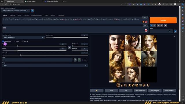 Cách cài đặt và sử dụng Stable Diffusion, A.i tạo hình ảnh theo ý thích | QuạHD смотреть онлайн