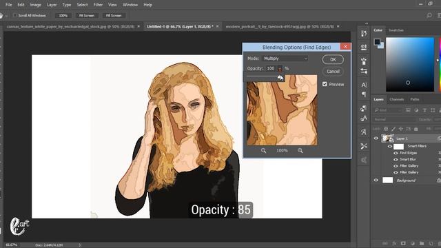 How to Make a Landscape Watercolor Painting Effect in Photoshop - Tutorial Photoshop смотреть онлайн