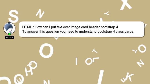 HTML : How can I put text over image card header bootstrap 4 смотреть онлайн