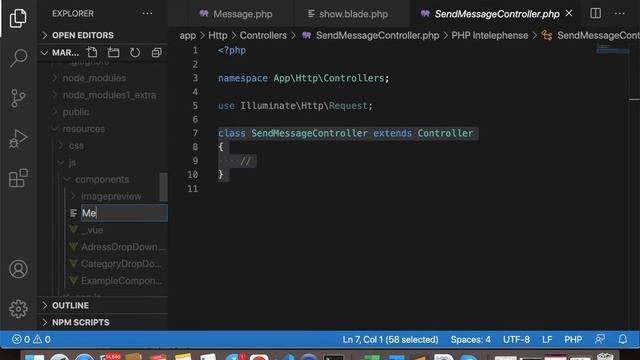 1 make message component,modal,controller and migration смотреть онлайн