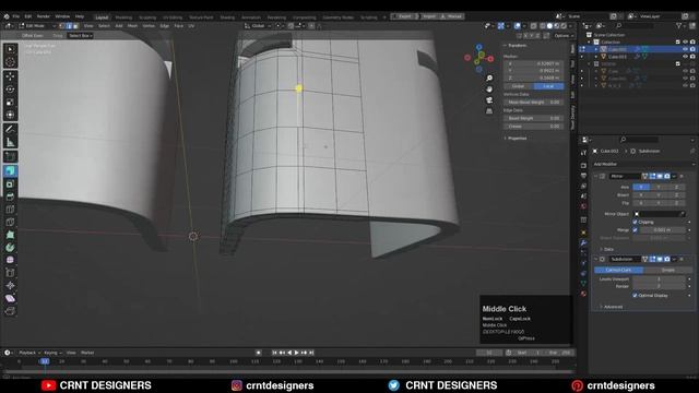 How To Boolean On Curved Surface _ Blender Topology Tutorial смотреть онлайн
