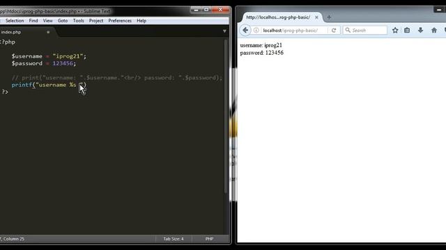 tutorial 32 iprog php print and printf function смотреть онлайн