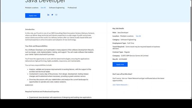 Java Developer at IBM | Job Description смотреть онлайн