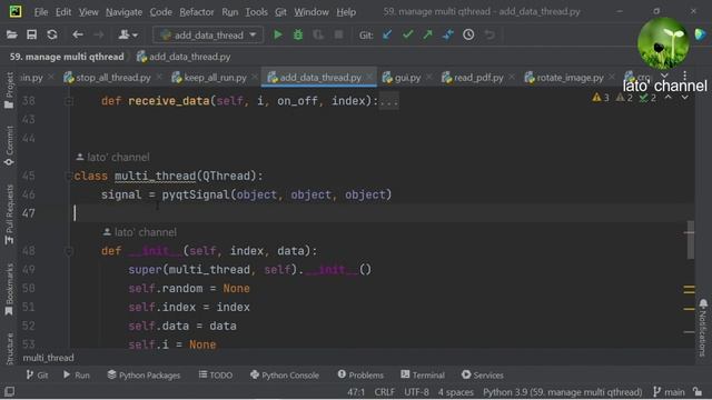B68: Cách truyền dữ liệu vào bên trong qthread pyqt 2022 "lato' channel" смотреть онлайн