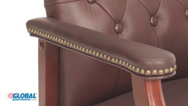 Mid Back Leather Oxblood Office Chair