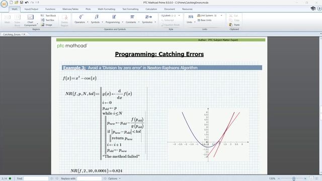 Programming: Catching Errors (try/on error operator) in Mathcad Prime смотреть онлайн
