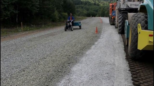 Ремонт дороги Воткинск - Кельчино холодным ресайклингом и ДорЦем смотреть онлайн
