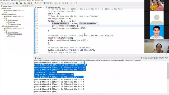 [Java] Pool Runable In ra các số Fibonaci смотреть онлайн