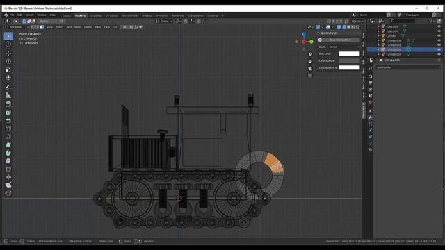 54. Blender Hard Surface Трактор (Часть7 ) смотреть онлайн
