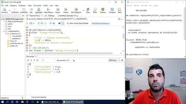 ?MongoDB?24? ReplaceOne - Reemplazar un documento смотреть онлайн
