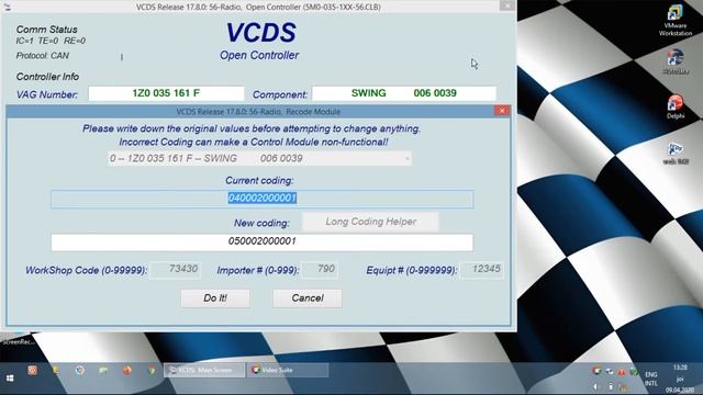 VCDS (Vag-Com) Skoda - Radio Swing - activate AUX function смотреть онлайн