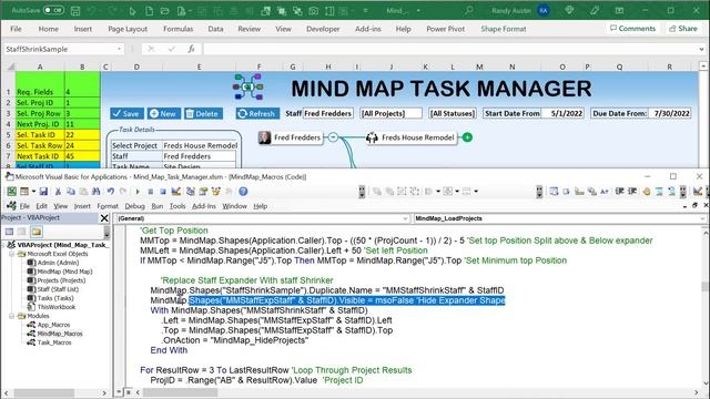 How To Make An Automated 1-Click Mind Map & Task Manager In Excel [FREE Download] смотреть онлайн