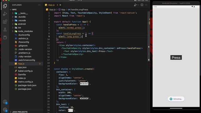 REACT NATİVE- onPess nasıl kullanılır ? onLongPress ve onPressOut kullanma 4 DK !! смотреть онлайн