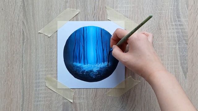 Рисунок на тему сказочный лес. Простые картинки акрилом смотреть онлайн