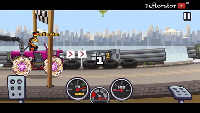 BEATING BOSSES WITH MONSTER TRUCK? Hill Climb Racing 2 смотреть онлайн