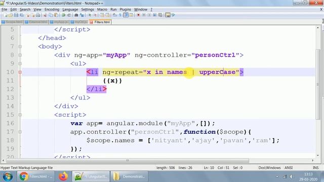 12 AngularJS: Filters смотреть онлайн