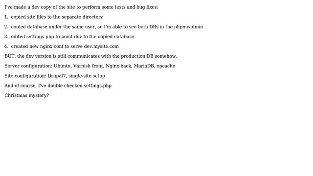 Drupal: Dev version connects to the live site database despite settings.php (2 Solutions!!) смотреть онлайн