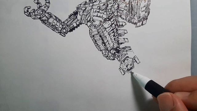 메카고질라 그리기 Mechagodzilla drawing смотреть онлайн