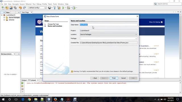 Lucene tutorial 01 in jform in netbeans смотреть онлайн