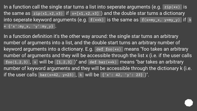 What does the star and doublestar operator mean in a function call? смотреть онлайн