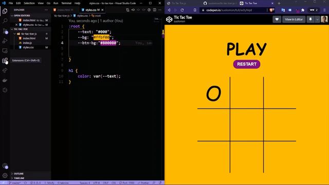 Build a Tic Tac Toe Game Part 1 - HTML & CSS смотреть онлайн