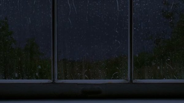 Dark Screen Rain - Late night storm - 1 hour rain sounds