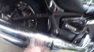 Убираю пригоревшую ткань с хрома глушителя