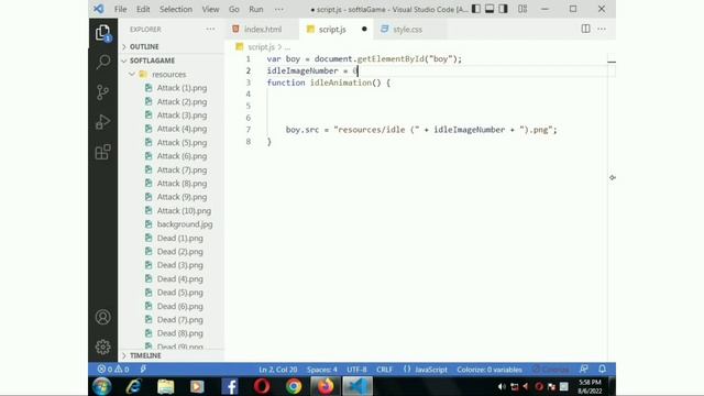 javaScript 2D game | lesson 3 | How to make 2D game | lesson 3 | idle animation | sinhala lesson | смотреть онлайн