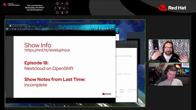 The Level Up Hour (S1E18) Part 2: Nextcloud in Red Hat OpenShift смотреть онлайн