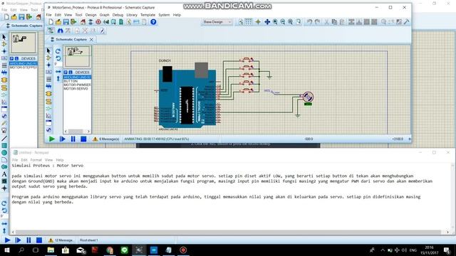 Simulasi Proteus - Motor Servo