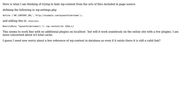 Wordpress: hide wp-content from urls смотреть онлайн