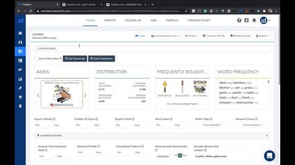 Самый подробный обзор HELIUM 10 (Видео #1 - Обзор CEREBRO)