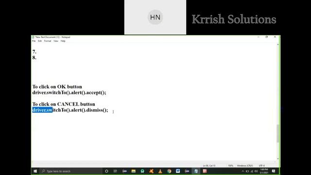 How to Handle Alerts Using selenium Java смотреть онлайн